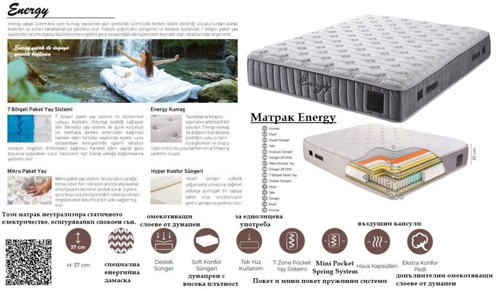 Тапицирано легло Energy