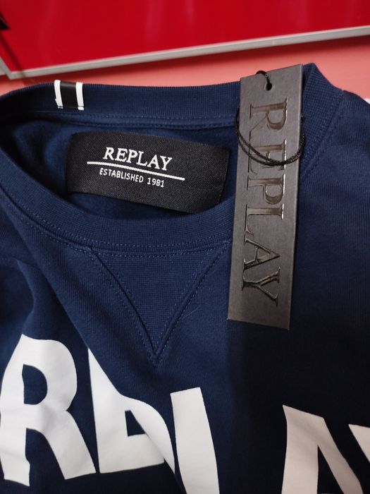 Оригинален суичър Replay XS , S нов мъжки блуза фланела