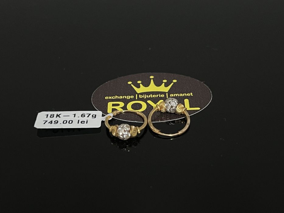 Bijuteria Royal : Cercei dama aur 18K 1,67gr