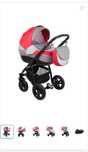 Carucior 3 in 1 Adamex Neonex Rosu/Gri