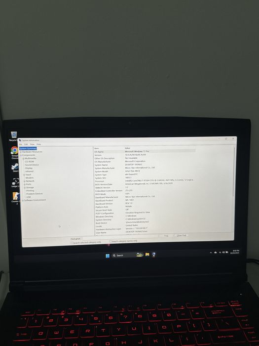 Laptop gaming msi gf63 thin 9rcx