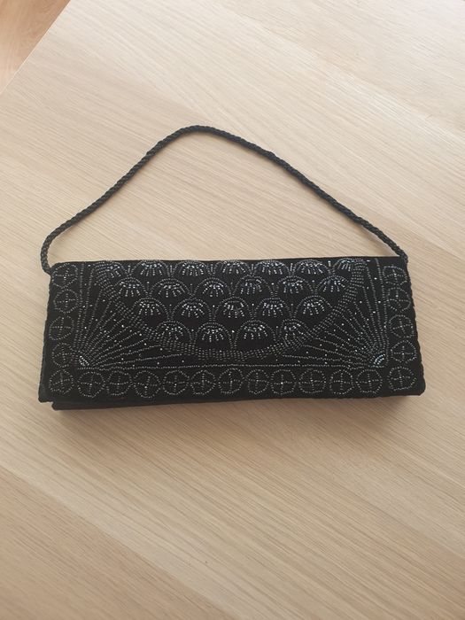 Винтажная сумочка клатч. Бархат расшитый бисером,  ручная работа.