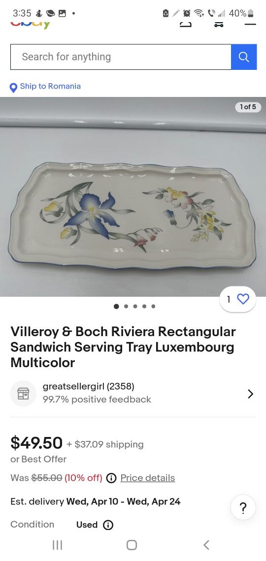 Set de portelan Villeroy & boch Riviera