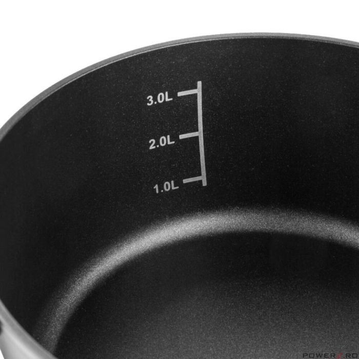 Oala din aluminiu forjat, cu capac, 22cm, 3L, invelis antiaderent si