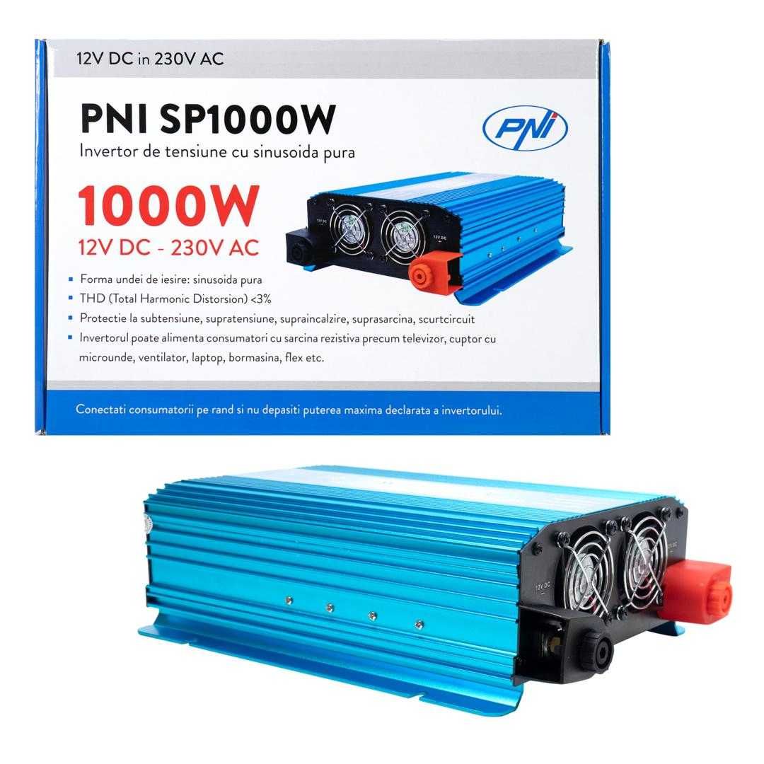 Invertor auto SP1000W cu sinusoida pura alimentare 12V true sine 230V