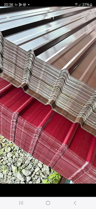 Tabla cutata gri maro roșu zincata