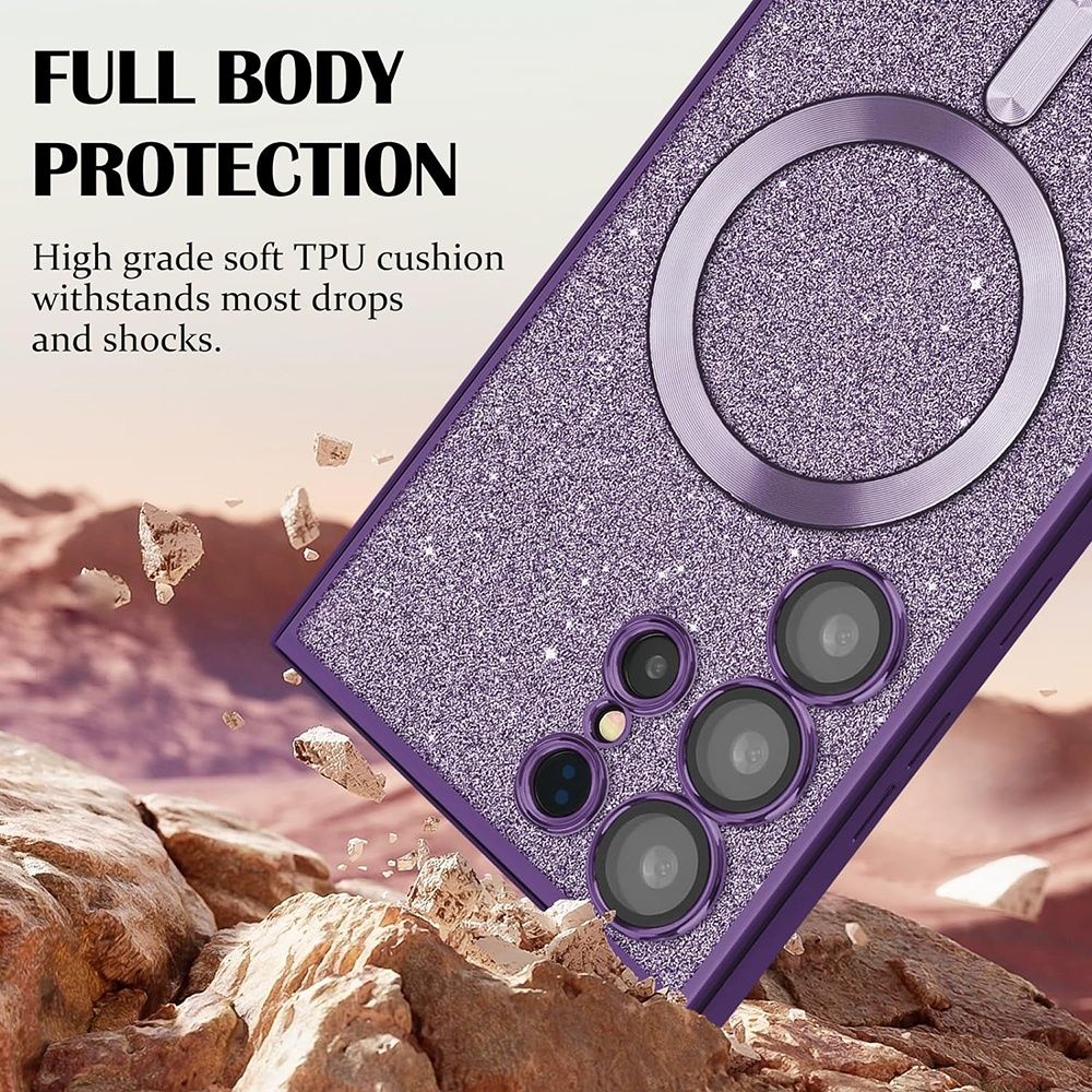 Samsung Galaxy S25 Ultra S25+ S25/ Glitter MagSafe Лукс силиконов кейс