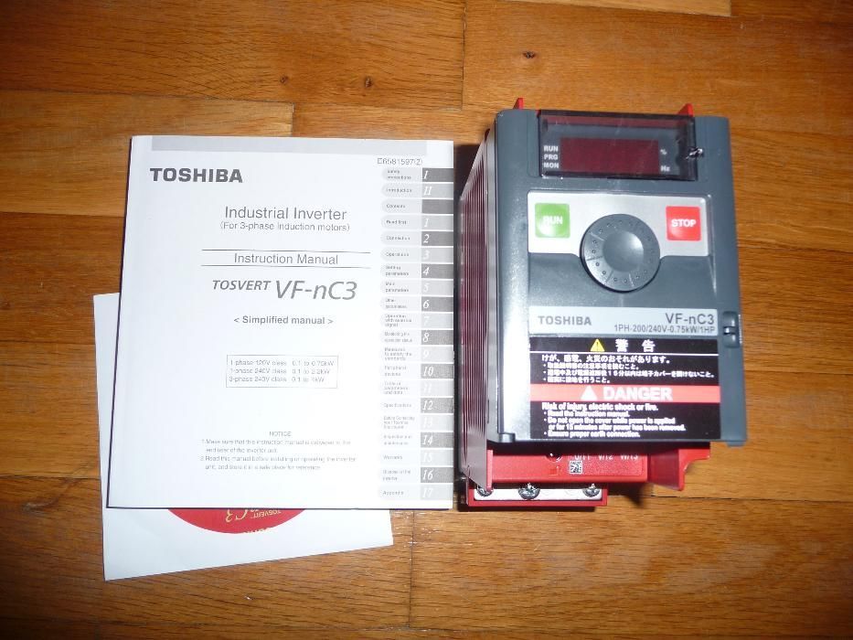 Честотен регулатор(инвертор) TOSHIBA VFNC3S-2007PL - 0,75kW/2000V