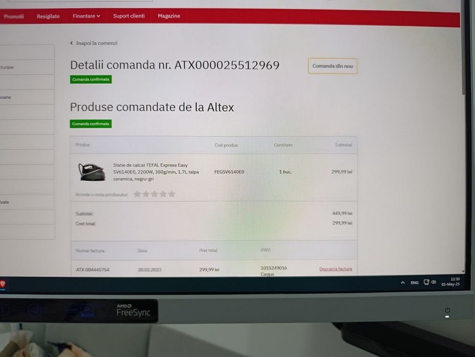 Statie Tefal SV6140E0 - varf talpa rupt