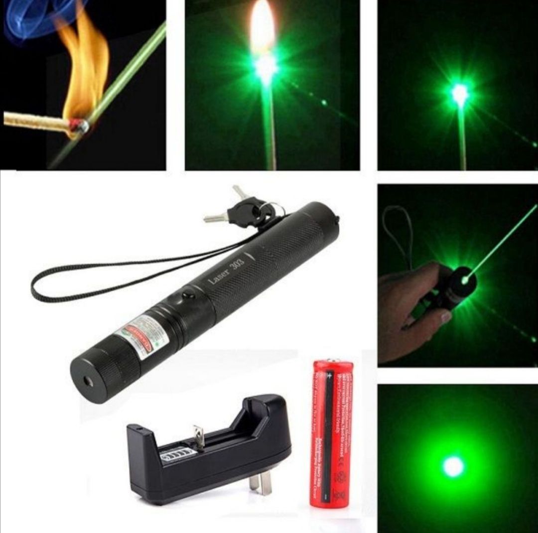 Laser Pointer Verde 303 Proiectie stele 3D