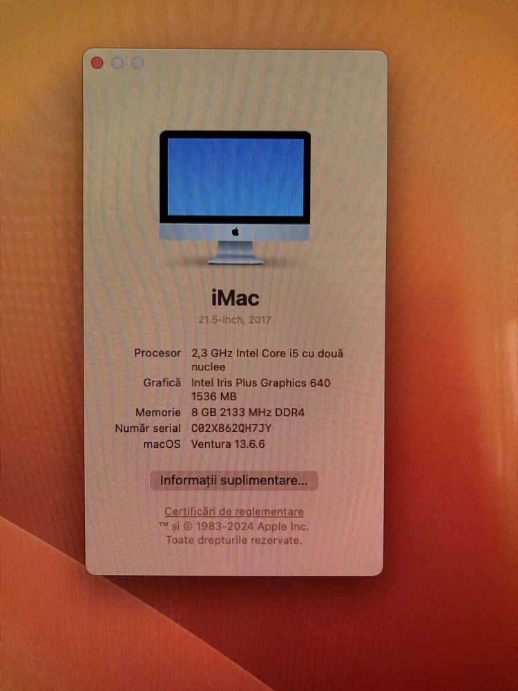 iMac 21.5 2017 All in one