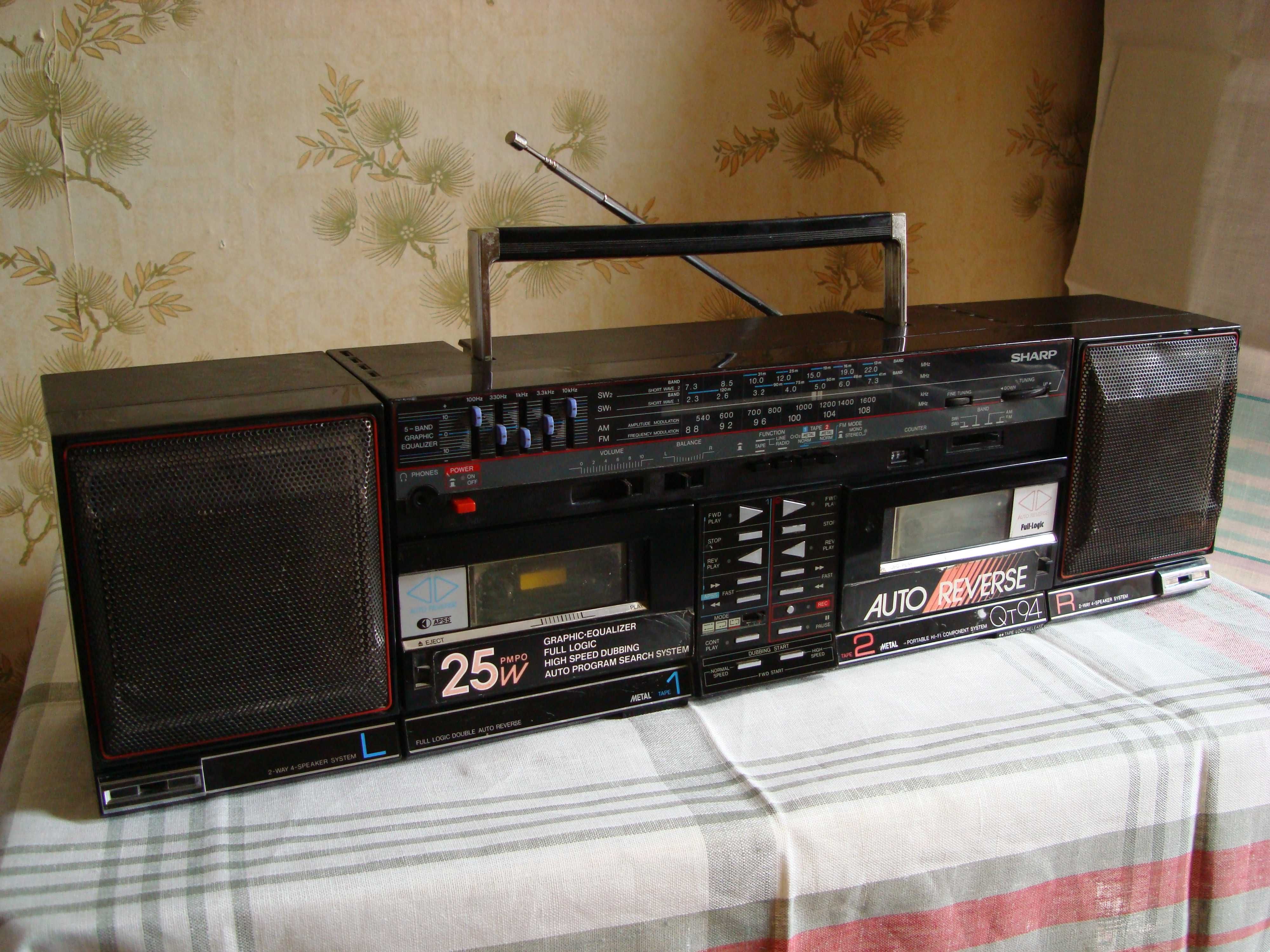 SHARP - QT 94 z(BK)  MADE IN JAPAN  1987 год.