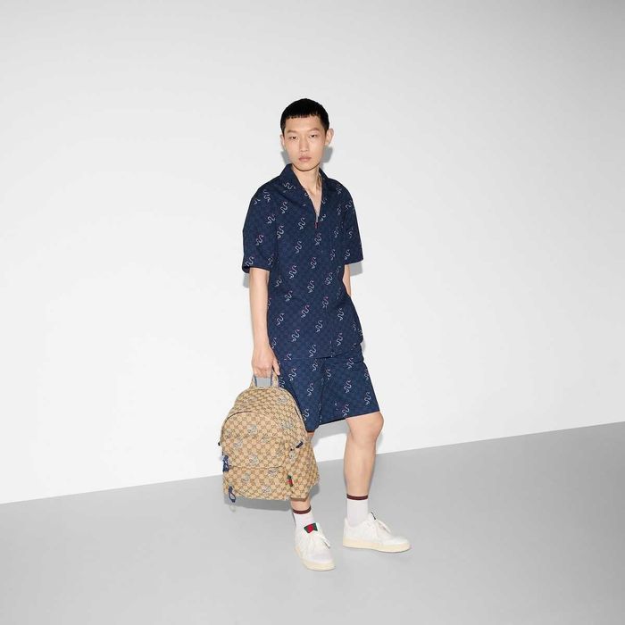 Лимитирана Риза Gucci Printed Cotton Ripstop (The Year of Snake)