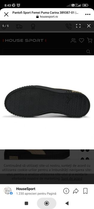 Vând adidași Puma originali, mărimea 38