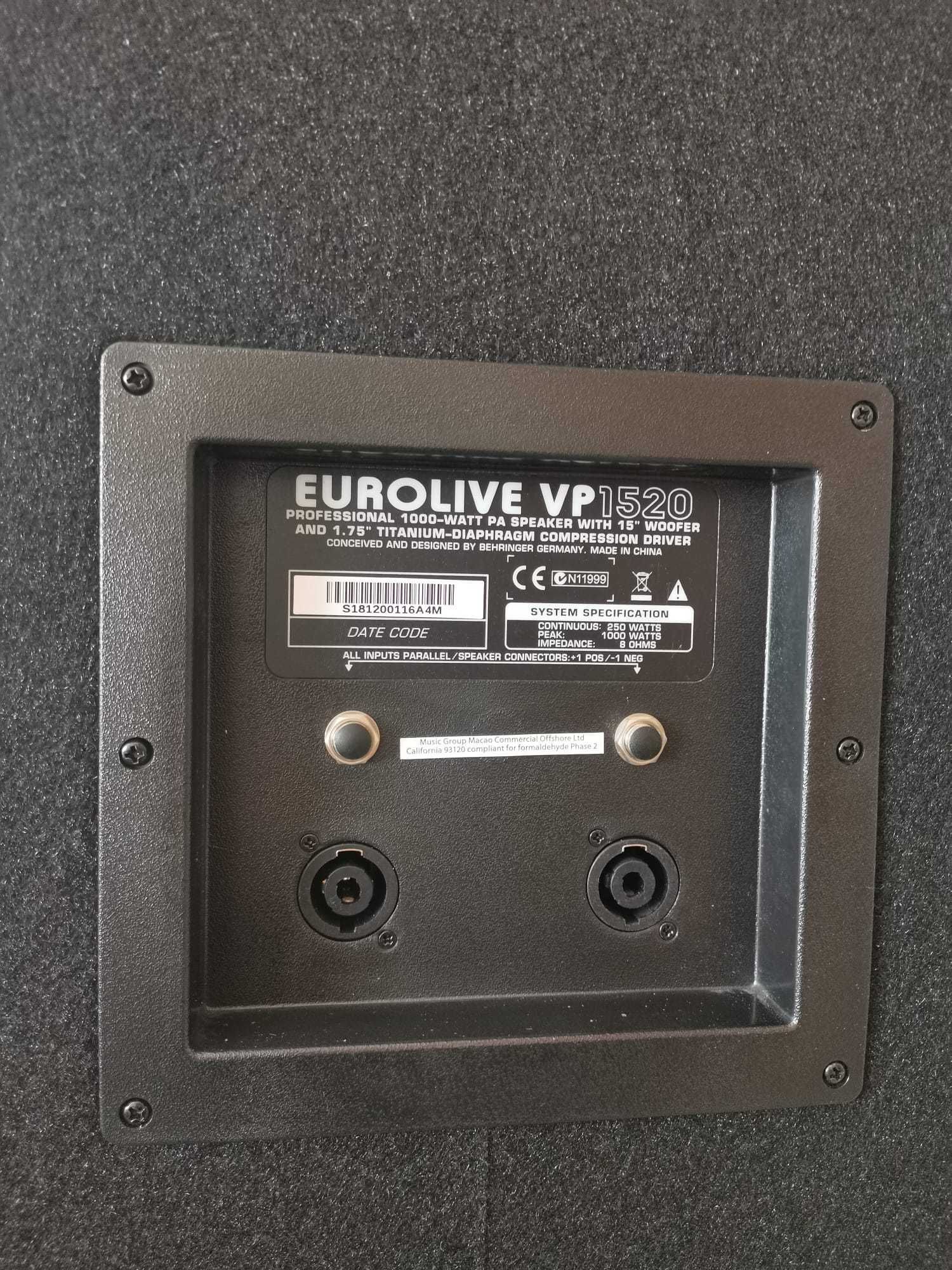 Boxe pasive Behringer Eurolive VP1520, Cabluri audio speakon-speakon