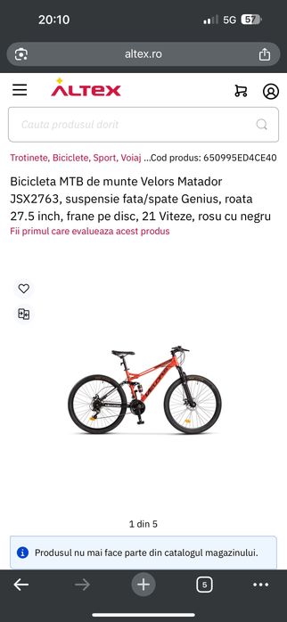 Bicicleta MTB 750 lei (negociabil)