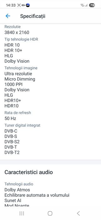 Televizor Philips Smart 178cm UHD 4K