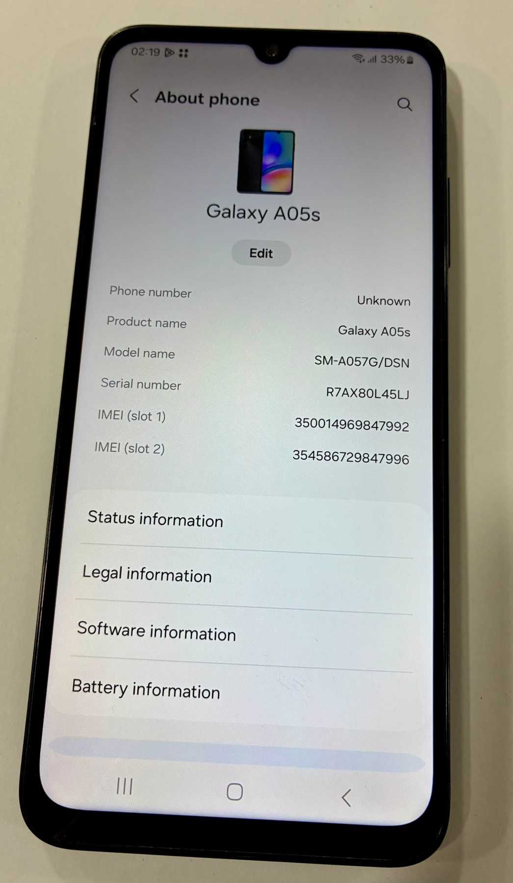 Samsung Galaxy A05s 64GB 4GB RAM