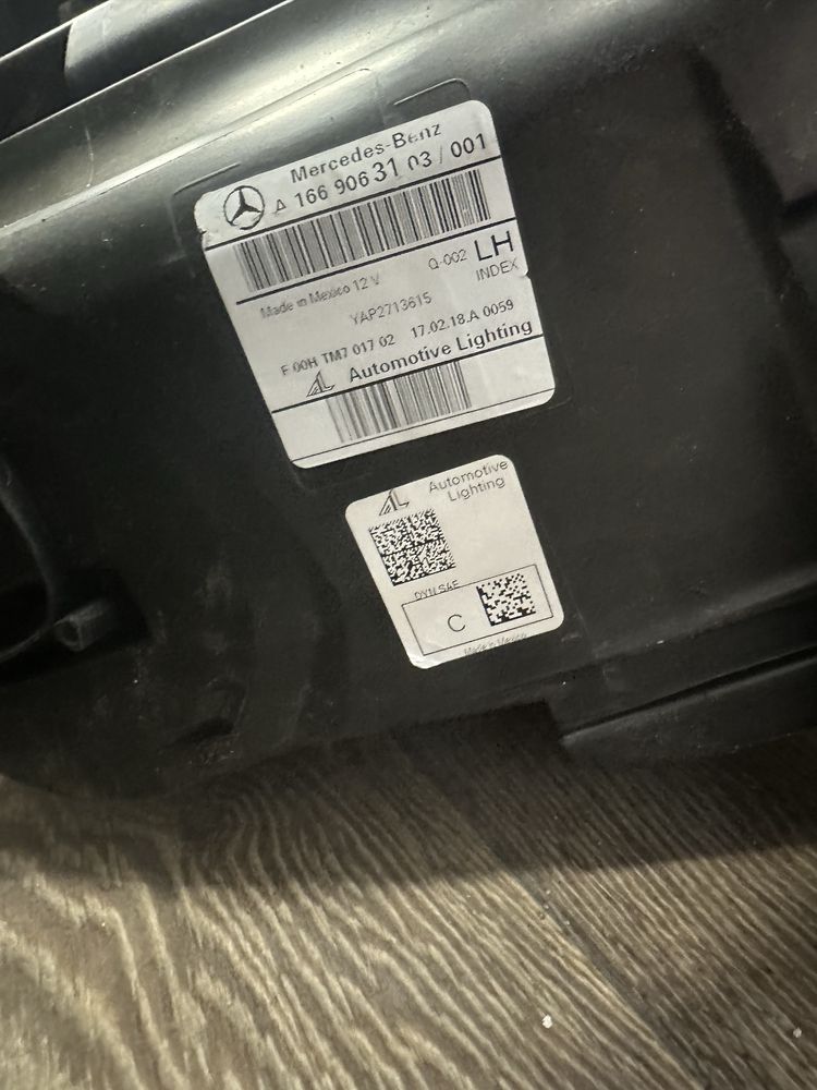 Mercedes w166 GLS USA фар фарове ляв американски