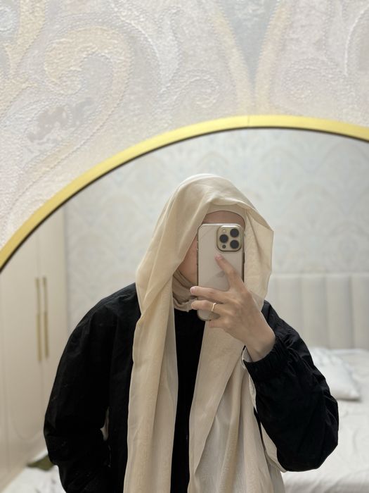 Платок Бейне шелковый шифон / Бейне жібек шифон орамалы