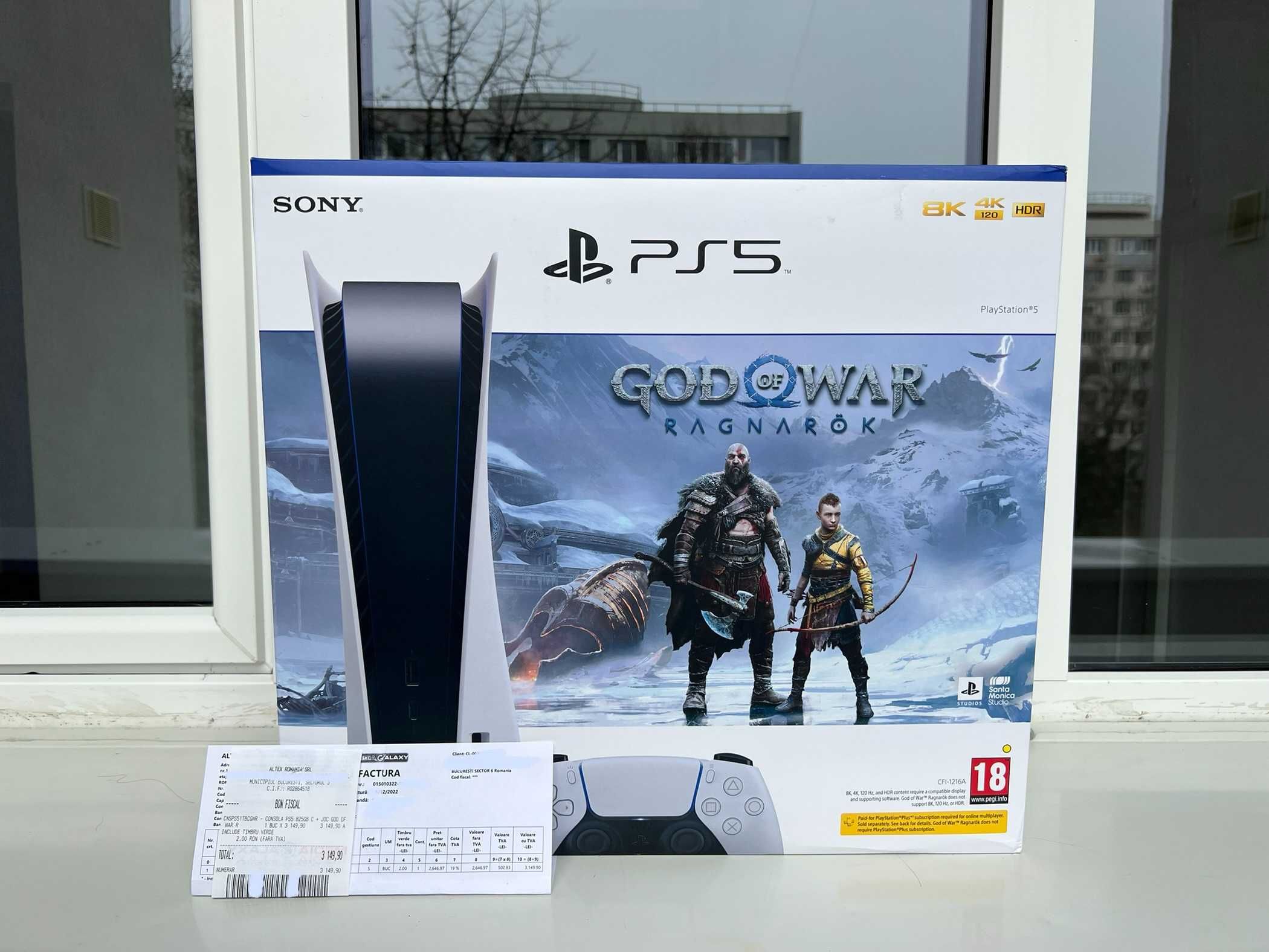 PS5 PlayStation 5 Disc Nou Sigilat Garantie Altex+ God Of War Ragnarok