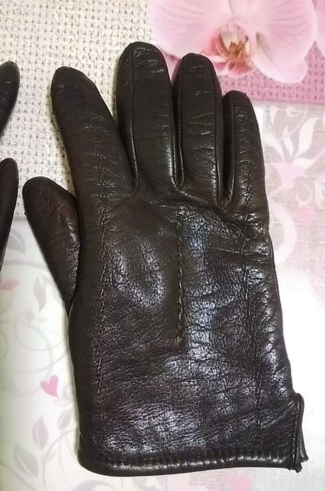 Mânuși piele damă-vintage