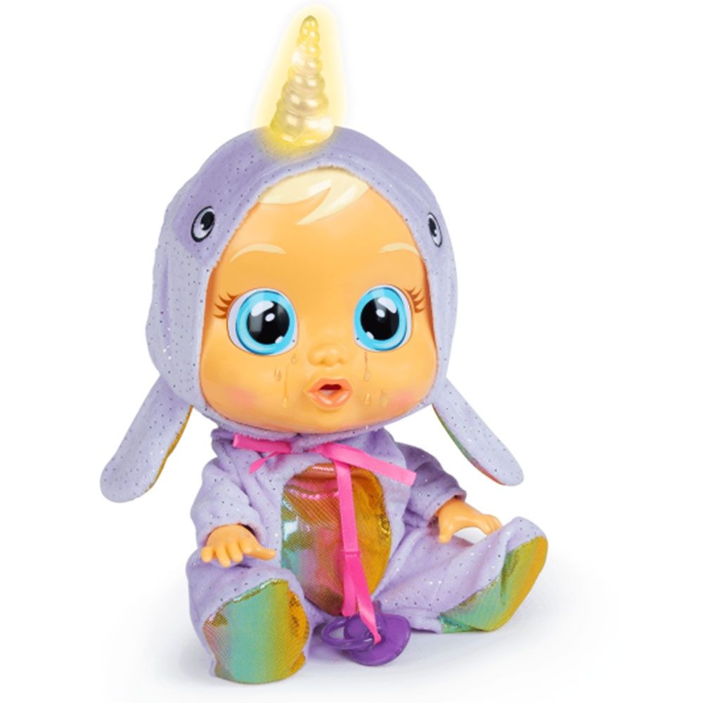 Плачещо бебе Нарвал Cry Babies Narvie със светещ рог IMC Toys Ново