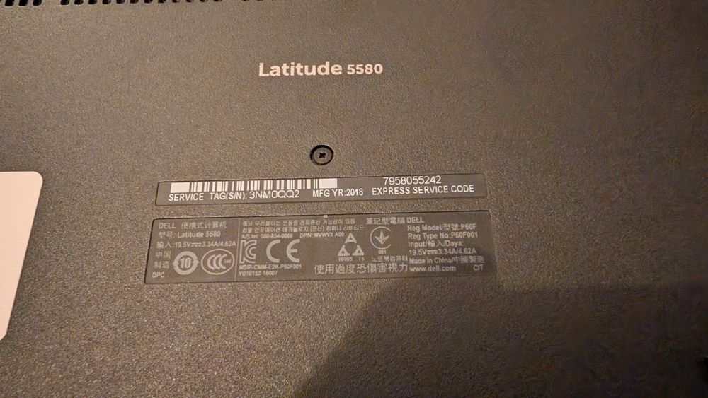 Laptop Dell Latitude 5580 – i5, 8GB RAM, SSD, business class