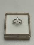 INEL AUR alb 18K + 1 Diamant = 0.50ct. - Marquise - De logodna - 3.8g.