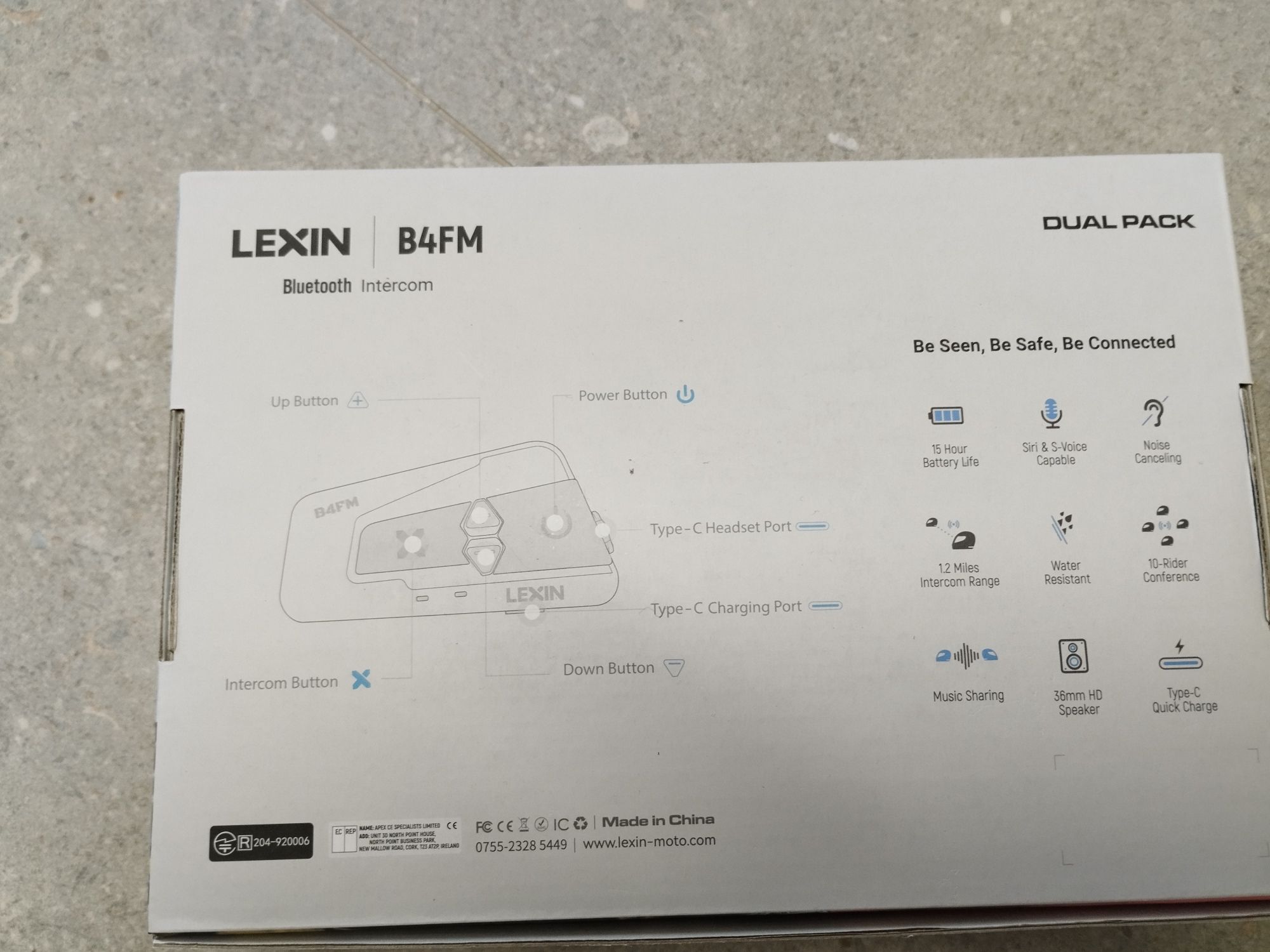 Intercom Moto NOU, Lexin B4FM Dual Pack