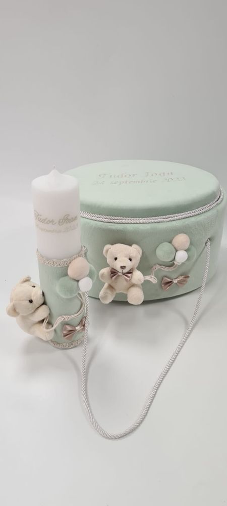 Trusou botez din catifea personalizat