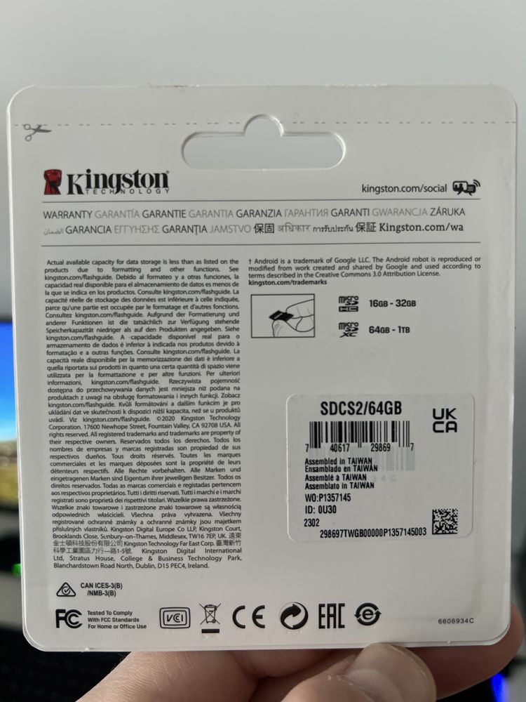 Card memorie MicroSD Kingston 64GB