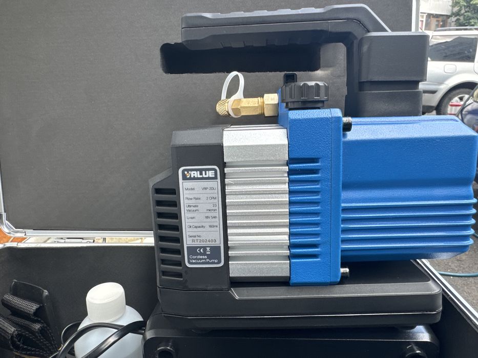Pompa vacuum vrp-2dli dual stage 23 mic value acumulator freon r32 nou