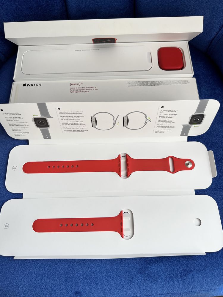 Apple Watch Seria 6 Red Aluminium CELLULAR + GPS 44 mm