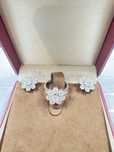 Set Cercei, Inel Aur alb 18k cu Diamante