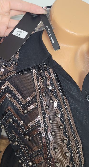 Дамско боди с пайети