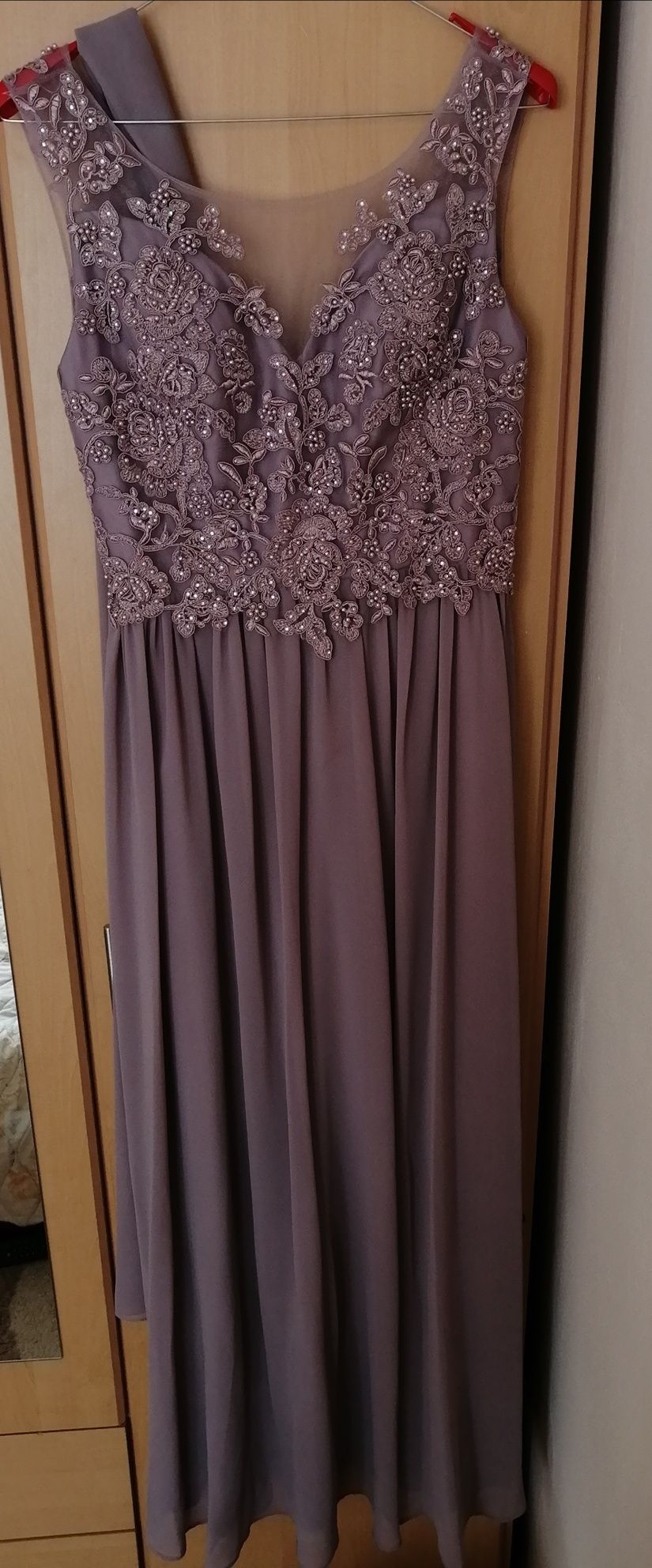 Официална дълга дамска рокля, размер 36