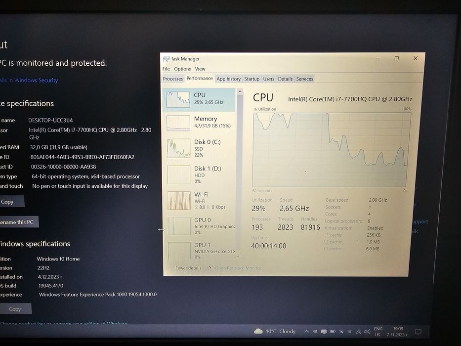 Dell Inspiron 32GB RAM,I7,1050TI