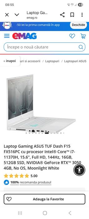 Laptop Asus Tuf F15 sau schimb cu ps5 sau pc gaming