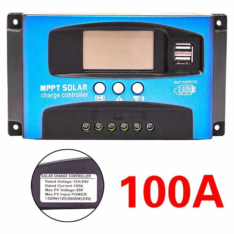 Controler solar MPPT 80A 100A regulator panouri fotovoltaice 12V 24V