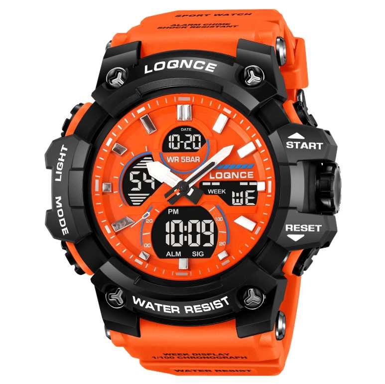 LOQNCE Orange — Мъжки аналогово-цифров часовник