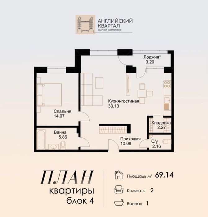 Продам 2-комнатную квартиру бизнес класса