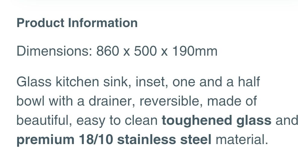 Chiuveta bucatarie ALVEUS Glassix 20,Sticla Alba 1 1/2 cuve, picurator