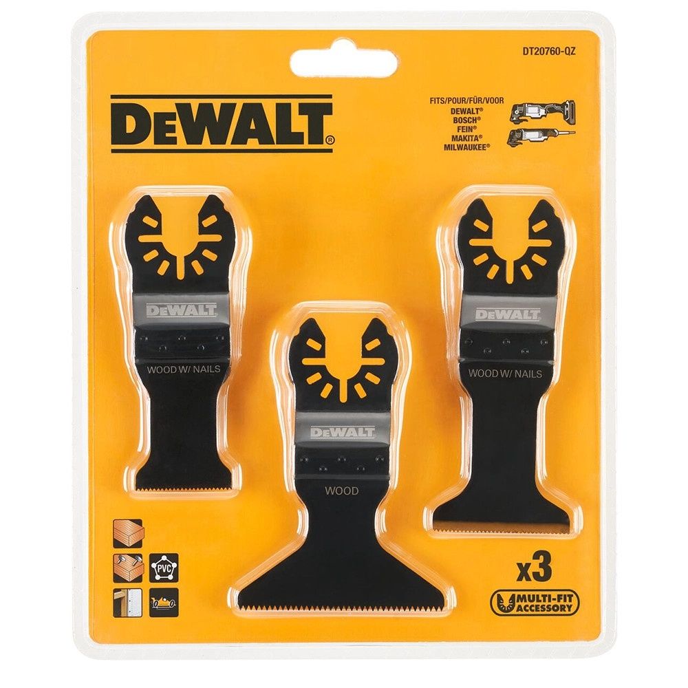 Комплект ножове за многофункционален инструмент  DeWALT DT20760, 3 бр