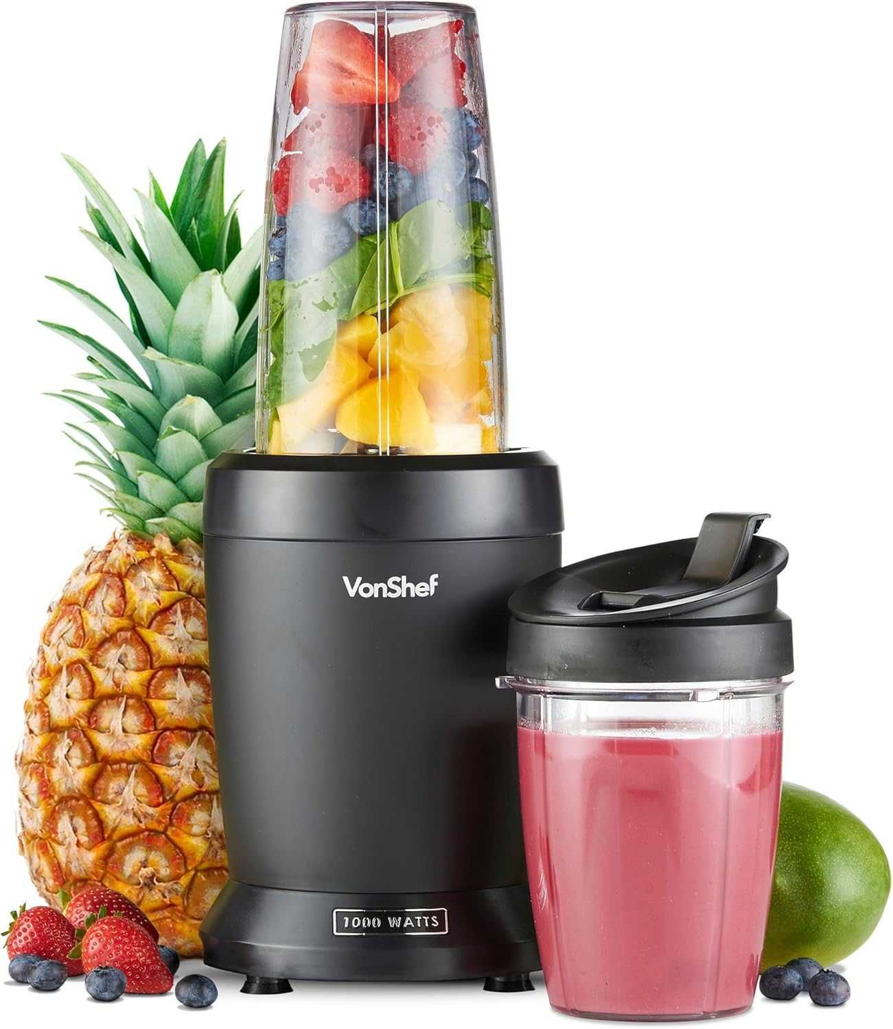 Смути мейкър VonShef Blender – Мини блендер за плодове 1000 W