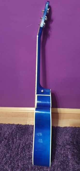 Vand set chitara acustica 41'' Smiger 4/4 Cutaway albastra cu husa