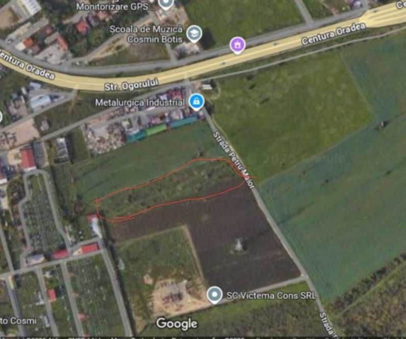 Vand teren intravilan, 12.500 mp, 32 E/mp, Nufarul - str. Petru Maior