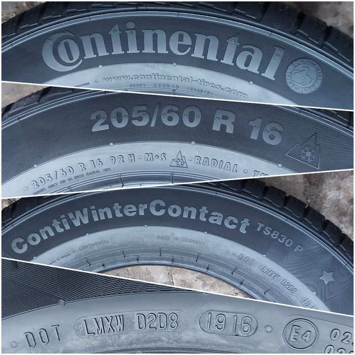 O bucată 205/60 R16 M+S iarnă - una Continental Semperit