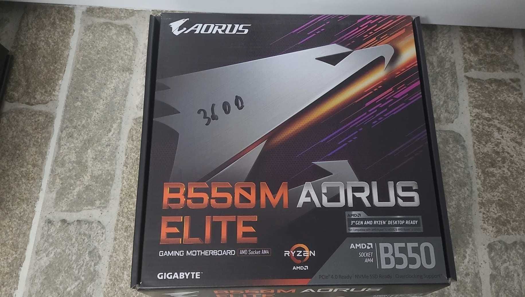 GIGABYTE B550M AORUS ELITE +AMD Ryzen 7 3800X -kit gaming