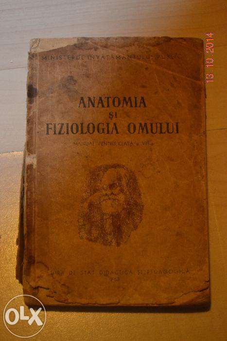 carte veche "Anatomia si Fiziologia Omului" din 1953